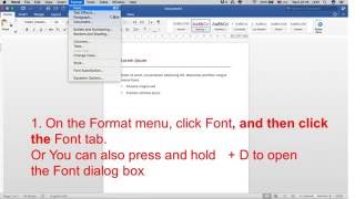 changing default font in word for mac