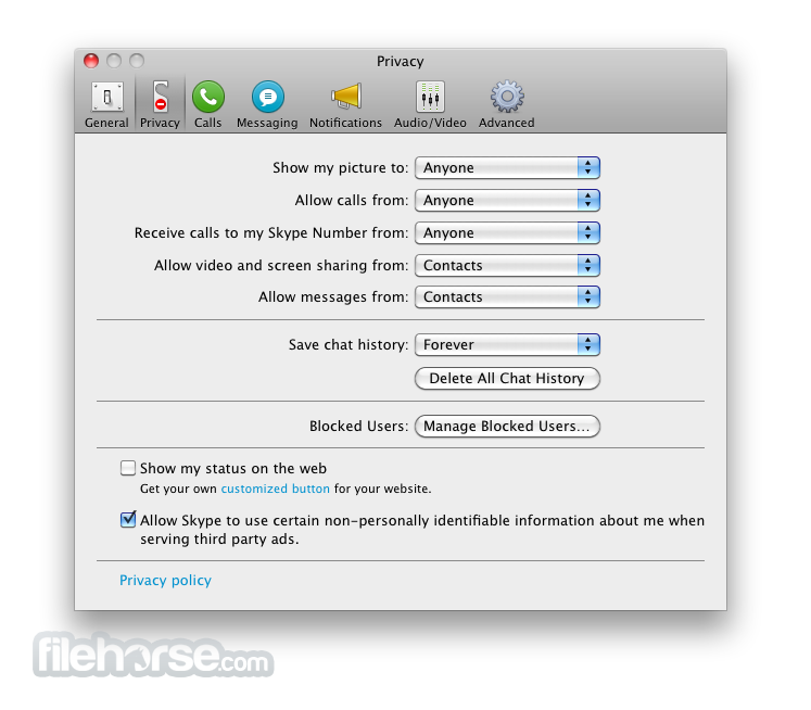 what is skype version for mac